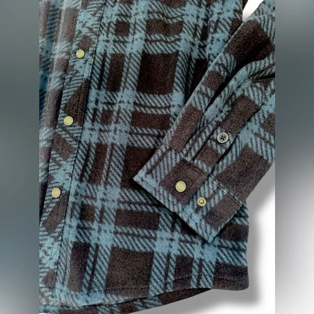 🆕️ O'NEILL Glacier Plaid Superfleece Flannel Button Down Size S